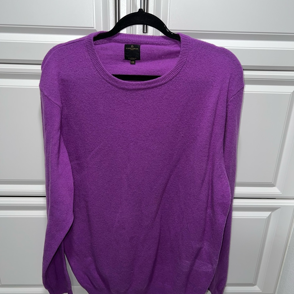 Men’s wool Purple Crewneck Sweater xxl Italy